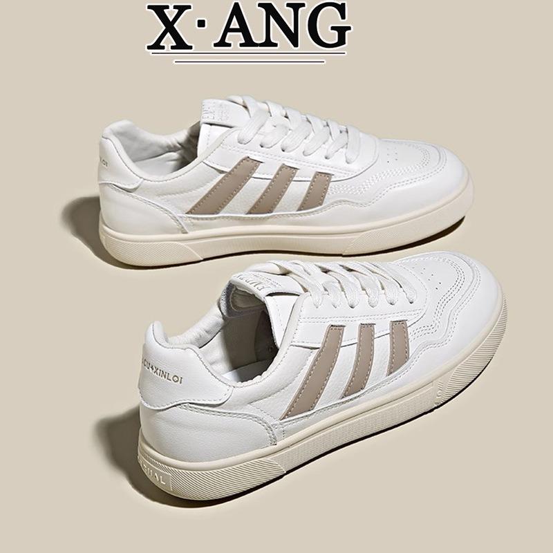 Leather little white shoes women's shoes spring new versatile flat casual sports shoes soft baseplate shoes
