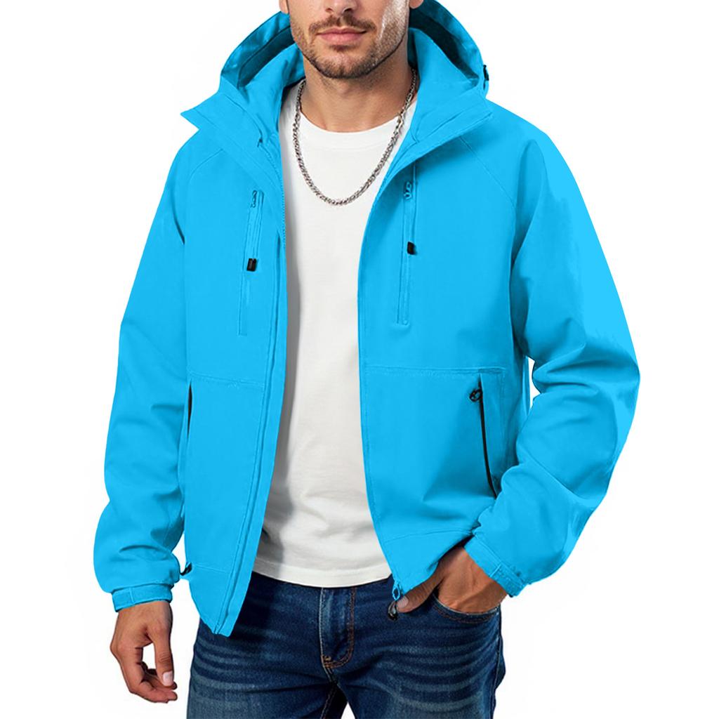 Løs hettegenser med halv glidelås for menn og submaskinjakke