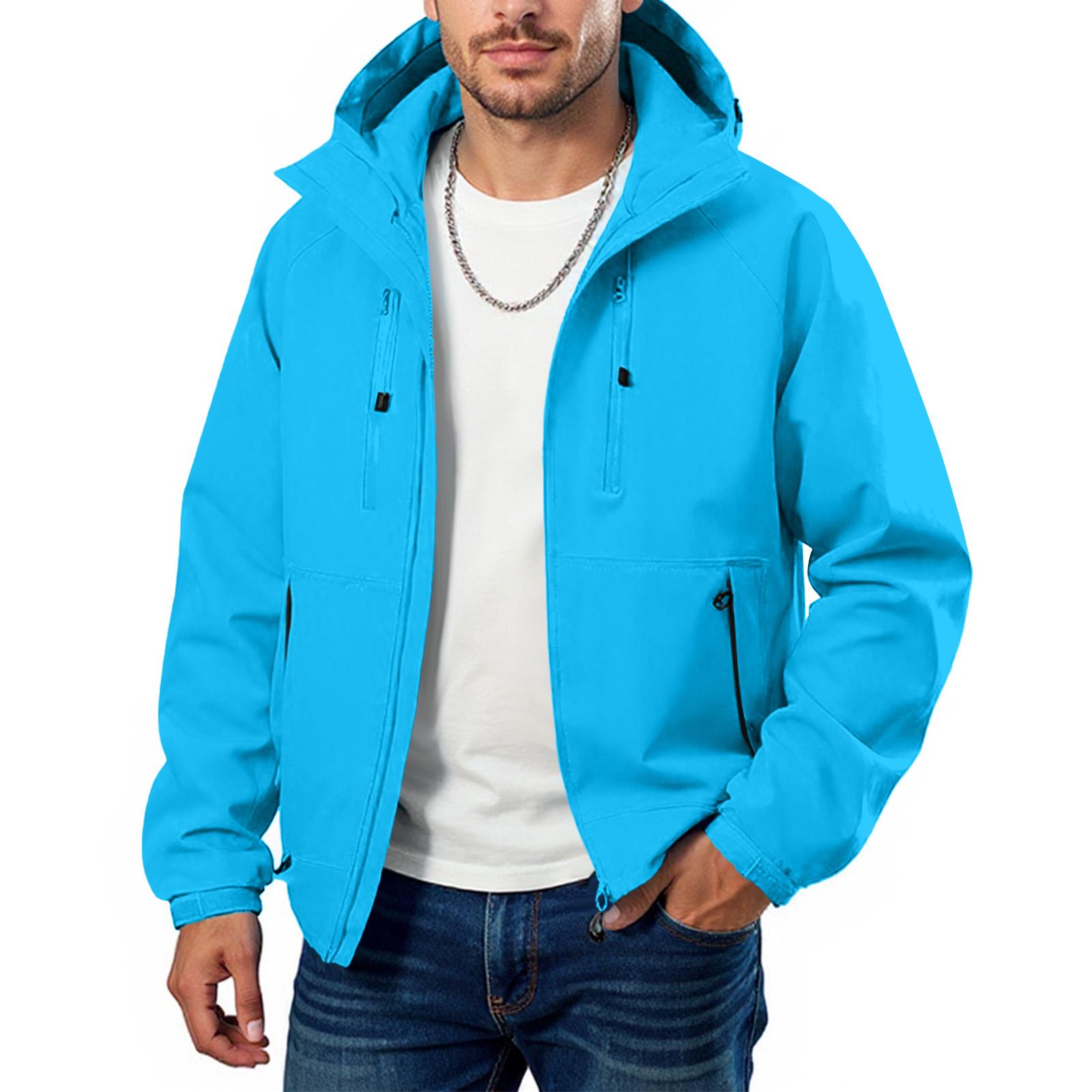 

Men S Loose Half Zipper Hooded Sweatshirt And Submachine Jacket M