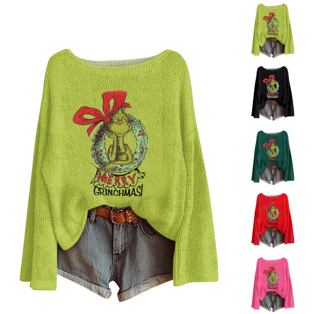 Dame Mote Rund Hals Langermet Pullover Fusk Genser Strikket Pullover Topp