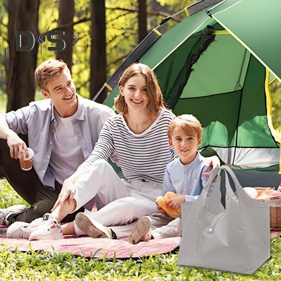 Foldable Shopping Bag Large Capacity Strong Load-bearing Waterproof Reusable Collapsible Grocery Bag Holder Tote