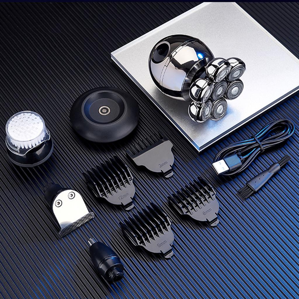 Electric Shaver for Men with 7D Float Rotary Heads Rechargeable Cordless Men s Grooming Kit Wet and Dry Bald Head Razor