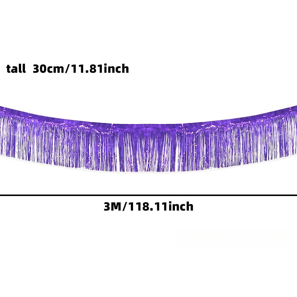 2Pcs 3m Of Metallic Foil Fringe for Party Decorations And Table Skirts For Wedding Birthday Christmas Decoration Home Decor