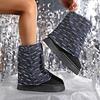 Fashion Winter New Thick Soled Snow Shoes Women's Fashion Round Head Suede Sleeve Anti-slip Wear-resistant Mid-calf Boots