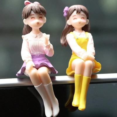 Niedliches Mädchen Freundschaft PVC Material Deko Set, Geeignet für Armaturenbrett