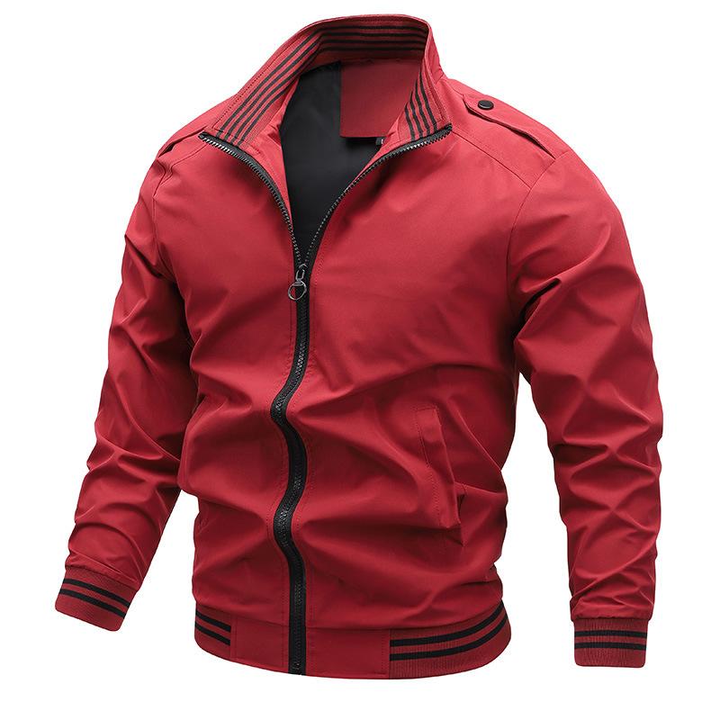 Spring and autumn young men s tooling jacket new jacket outdoor mountaineering short stand-up collar casual jacket men M