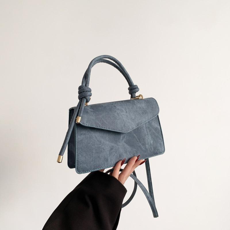 Fashionable Women's New Shoulder Bag Pure Color Handbag Versatile Simple Casual Diagonal Bag Flaps Small Square Bags Shoulder