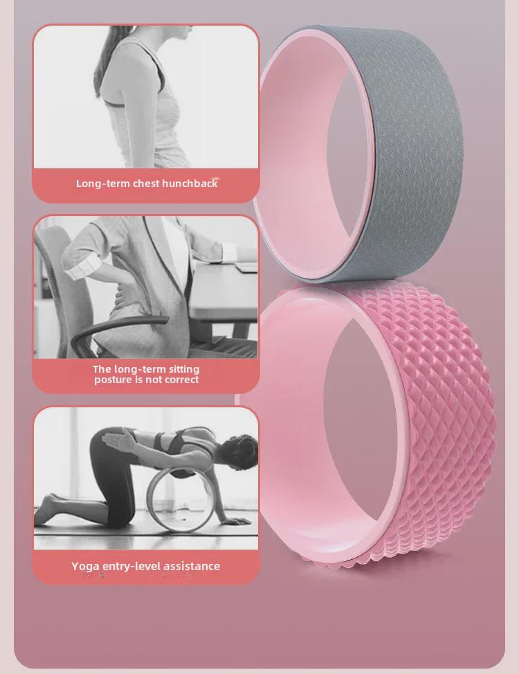 Beginner Yoga Wheel: Shoulder Opener, Backbend Roller, Leg Slimming & Waist Trainer, Fitness & Pilates Equipment.