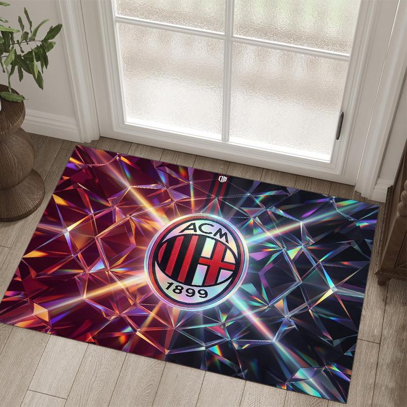 AC Milan Design Crystal Velvet Carpet Cozy Non?Slip Printed Rug For Bedroom Living Room Entrance