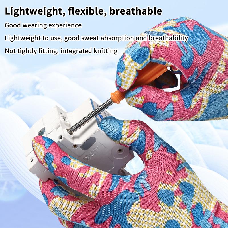 10 Pairs Gardening Labor Gloves for Women Nylon Outdoor Work Gloves Ideal for Planting Tasks