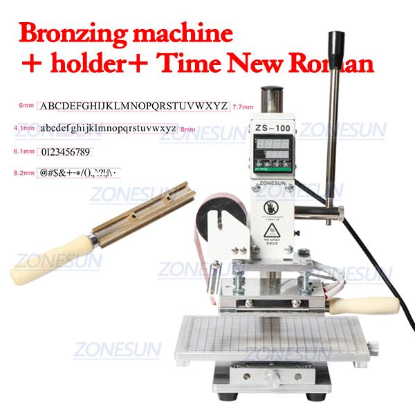 ZONESUN ZS-100C Digital Hot Foil Stamping Machine Leather Embossing Heat Pressing Machine For Wood PVC Paper Custom Logo Stamp
