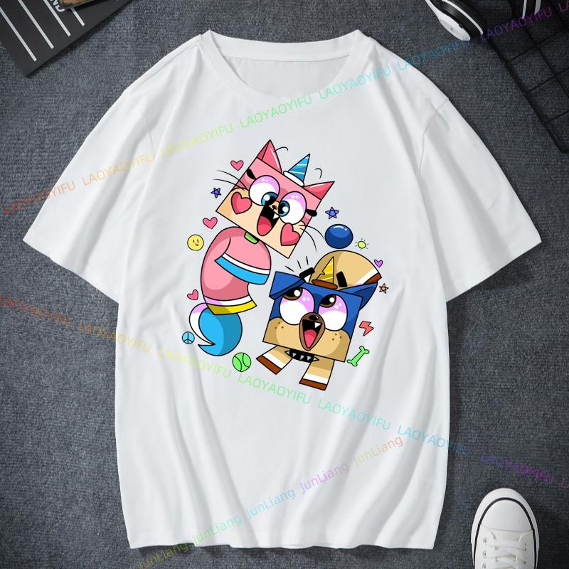 Unikitty Cat T Shirt Movie Cartoon Cute  Funny Tee Man Womens Short Sleeves Gift TShirt