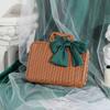 Retro geflochtener Rattankoffer Tragbare geflochtene Geschenkbox Kosmetikaufbewahrungsbox Weidenkorb Rattankorb Picknick Wäschekörbe Aufbewahrung für Zuhause