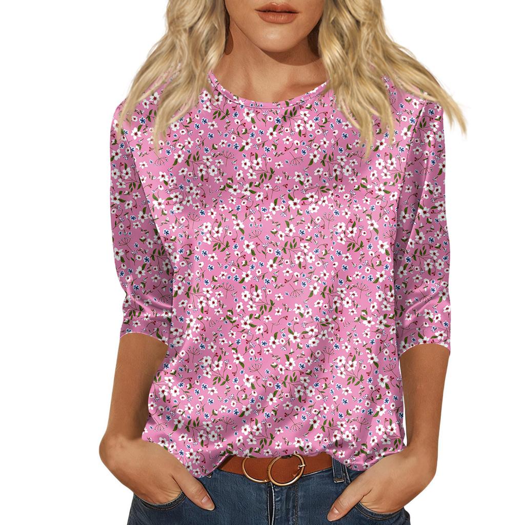 Blouse For Women Dressy 3/4 Long Sleeve Shirts Business Casual Outfit Tops