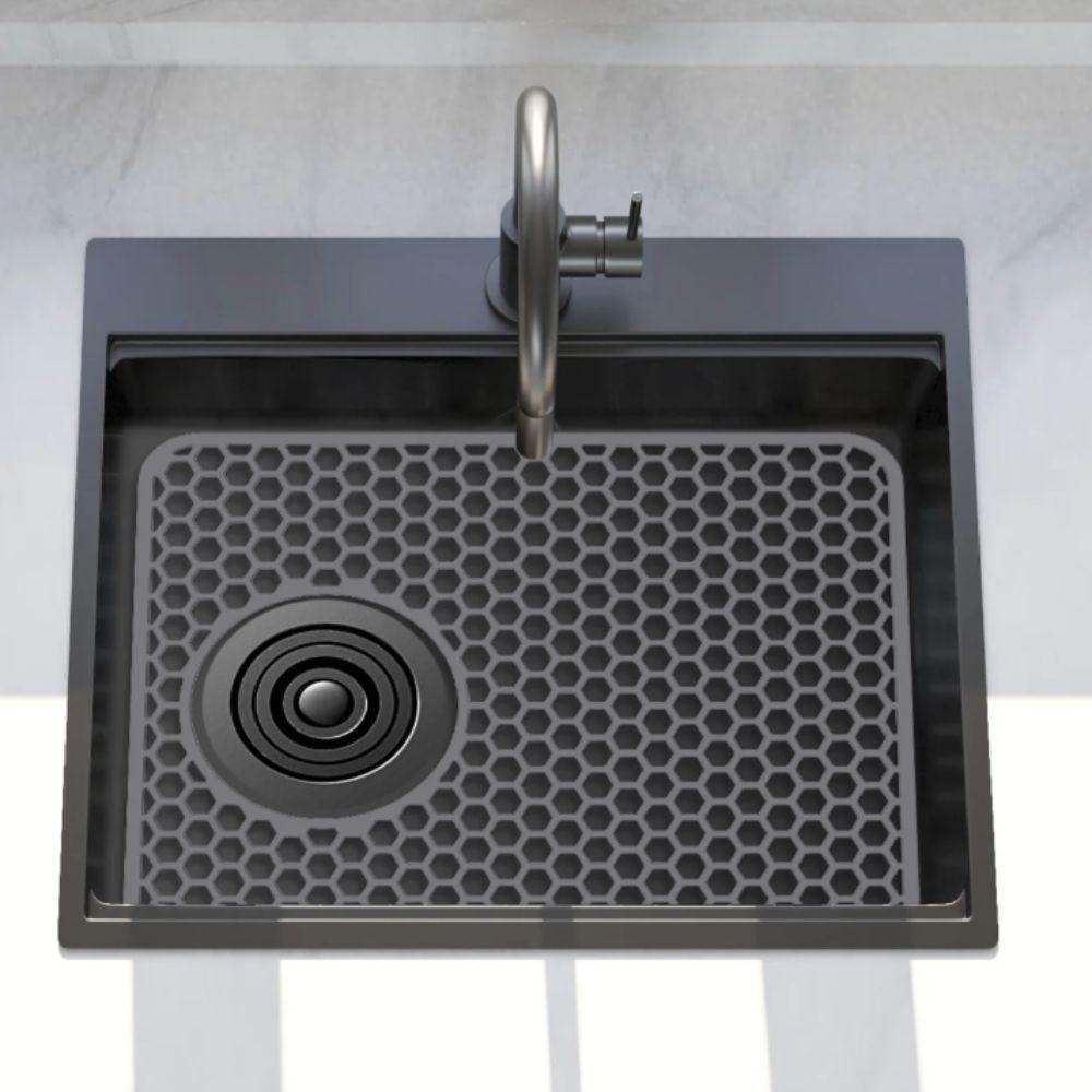 Silicone Kitchen Sink Mat Hollow Countertop Mat Household Drain Pad  Desktop
