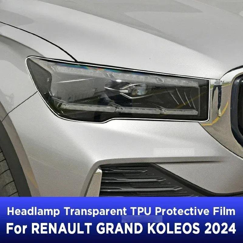 Car Headlight Protection Transparent Anti-Scratch Protective Film TPU Stickers For Renault Grand Koleos 2024 Accessories