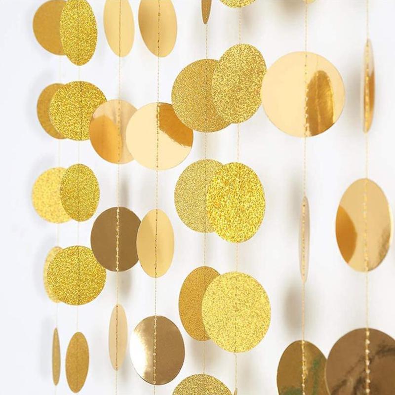 

Четыре высококачественных 4-метровых круглых флага для вечеринок, фоновых украшений золотой