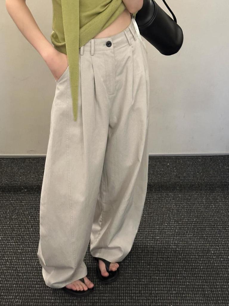Women's High Waist Loose Casual Wide Leg Pants - Spring Collection