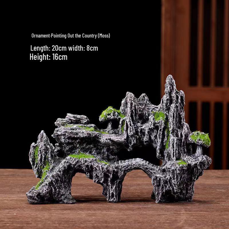 Kleine dekorative Aquarium-Felsen und Garnelen-Versteckhöhle für Schreibtisch Wohnzimmer