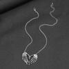 Men's Personalized Gothic Skull Hand Pendant Necklace - Hip Hop Style Alloy Jewelry