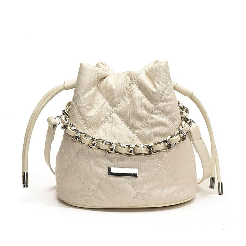 

Цепочная сумка-ведро Новая сумка через плечо Сумка-мессенджер Сумка белый