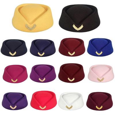 Stewardess Hat Flight Attendant Air Hostess Cosplay Costume Live-streaming Stage-performance Building Property