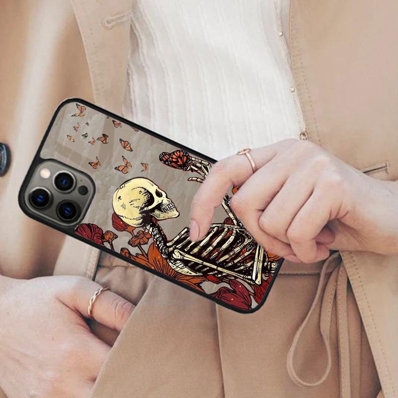 Gothic Fashion Skull Magnetic Phone Case For APPLE iPhone 17 Air 16 14 13 12 Pro Max 15 Plus Wireless Charge With MagSafe Cover