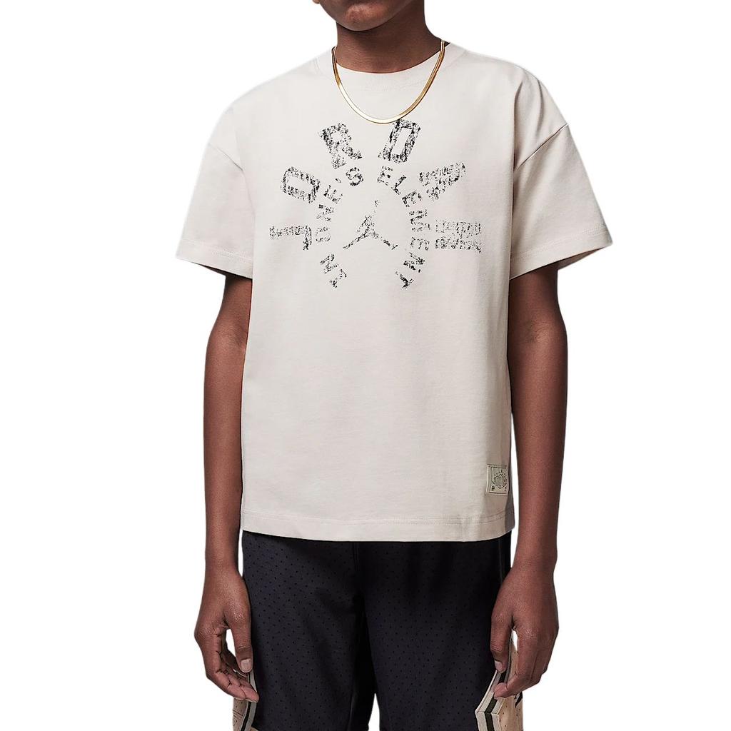 Jordan T-Shirt MJ 85 Dri-FIT Crew Neck Casual Fashion Short Sleeve Men Tops Oatmeal II3169-140