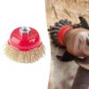 Crimped Wire Brush for Grinding with Threaded Mandrel, Heavy-duty Replacement Accessory Removing