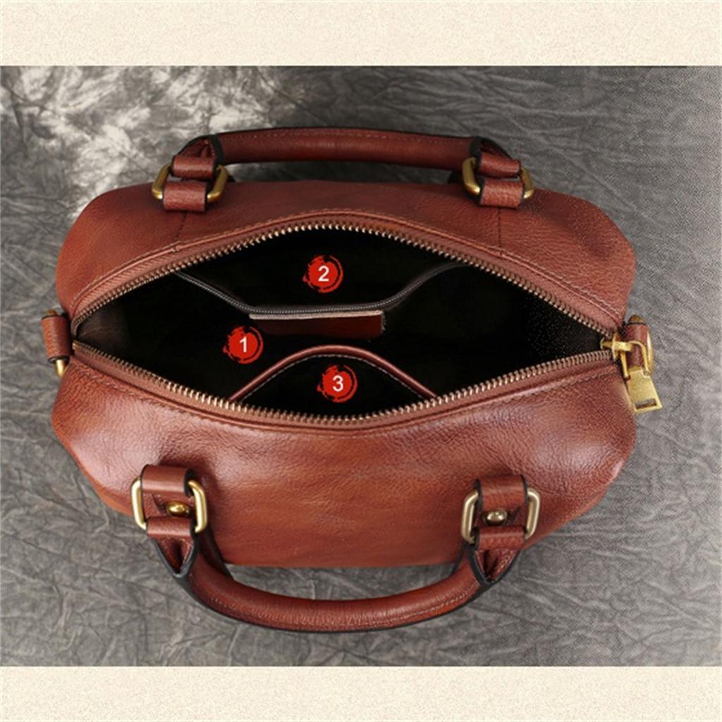 Genuine Leather Handbags for Women Fashion Shoulder Bag Vintage Design Pillow Bags Purse Phone Bag GZW