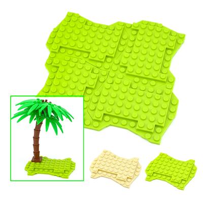 MOC Baseplate Irregolare a Doppia Faccia Piastre Base Multi-Terreno Blocchi da Costruzione Giocattoli Compatibili Albero Pianta Foresta Mattoncini Fai da Te