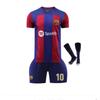 Barcelona Messi #10 Football Jersey Kit, Children Sportswear, Red Polyester