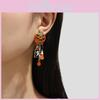 Pumpkin Stunning Halloween Ghost Earrings With Elegant Tassels And Sparkling Zircon Women For