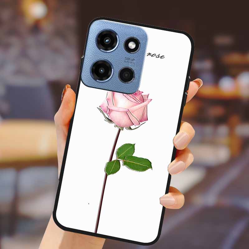 For Motorola G 5G 2025 Phone Case Bumper Soft TPU Silicone Back Cover 3D Flower Emboss Shell For Motorola Moto G 5G Fundas Coque