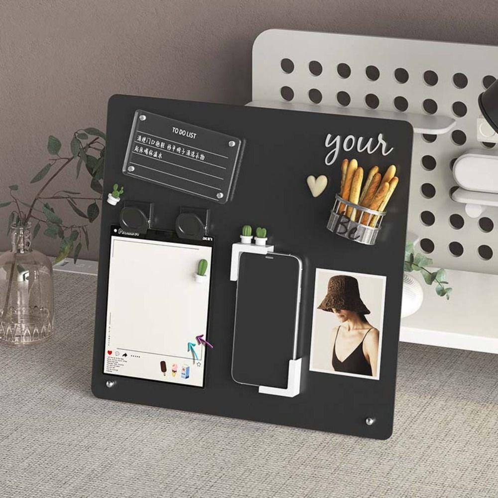 Photo Display Magnet Bulletin Board Metal Blackboard Billboard Magnetic Board  for Coffee Shop
