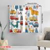 2pcs,2D Plane Printing Curtains Digital Printed DinoCommute Polyester (without Rod) Holiday Perfect for Bedroom, Kitchen, Office