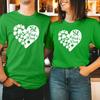 TSHIRT (175) HEART Of SHAMROCKS St Patrick Day T-Shirt Saint Patrick's Day Tops