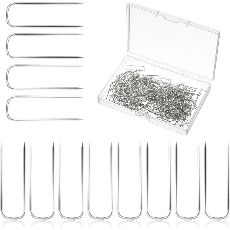 

100Pcs Silver U Pins For Crafts U Pins For Crafts, Stainless Steel Sewing Pin For Quilting, Fabric Arts And DIY Projects срібний
