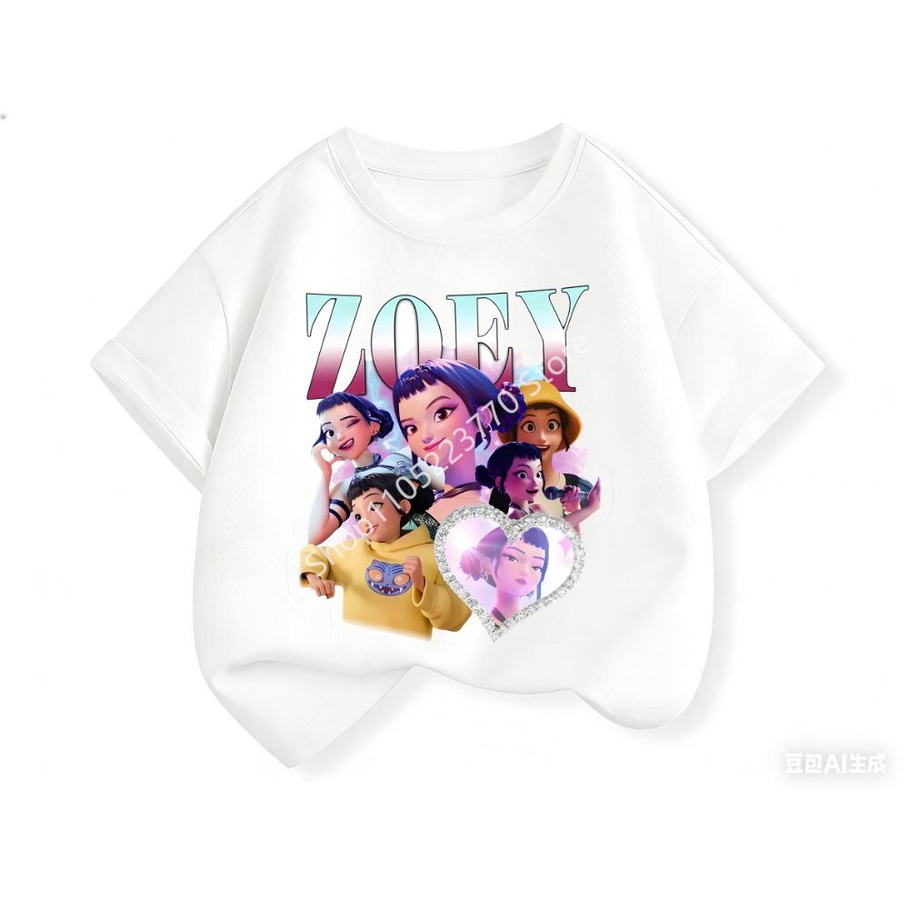 2026 Toddler Girl Clothes Kpop Demon Hunt Ers Cartoon Tee Shirt Funny Gift for Fans Harajuku Cool Kids T-shirts Summer Tops