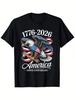 Unabhängigkeit der USA 250. Jahrestag 1776-2026 Adler & Flagge Patriotisches T-Shirt