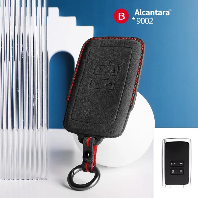 Interior Mouldings Alcantara For Renault Dacia Koleos Captur Megane Clio Scenic Talisman Arkana Sandero Car Key Case Accessories