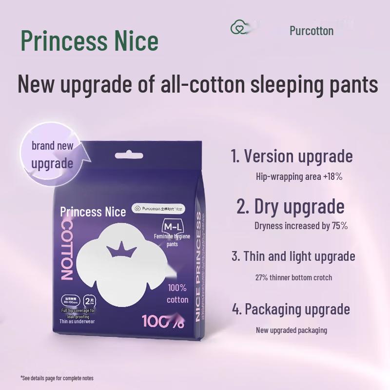 

PurCotton Princess Nais 100% Cotton Overnight Period Underwear