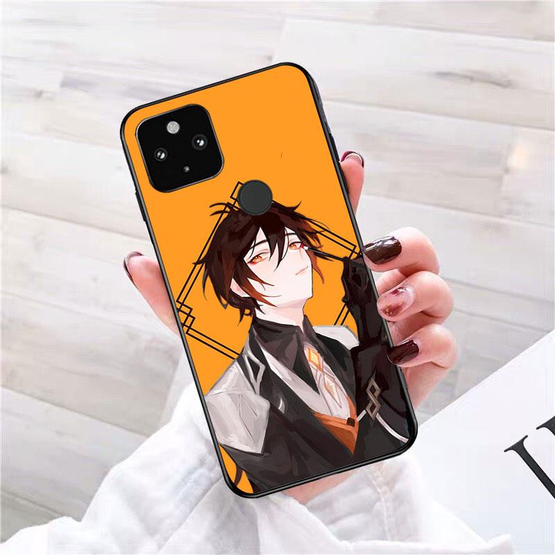 Zhongli Genshin Impact Phone Case for Google Pixel 7 Pro 7 6A 6 Pro 5A 4A 3A Pixel 4 XL Pixel 5 6 4 3 XL 3A XL 2 XL
