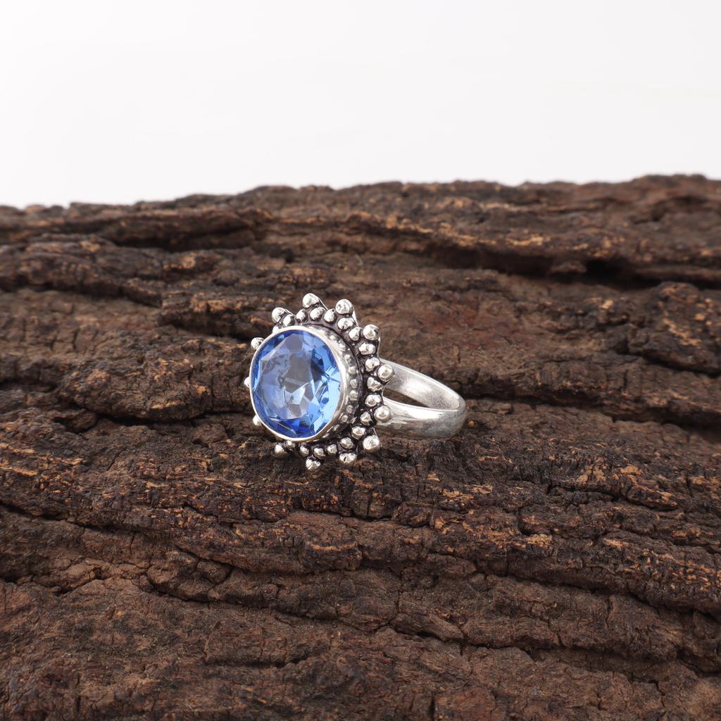 Tanzanite Handmade Gemstone Ring, 925 Solid Sterling Silver Ring Dainty Jewelry, Ring For Engagement Gift