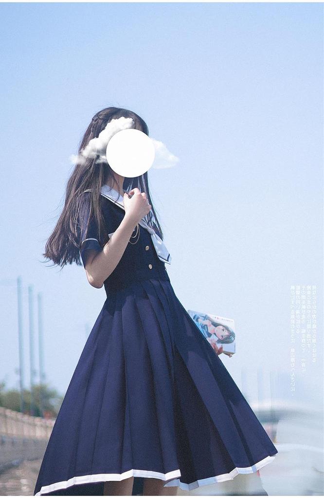Hosaku Matrosenuniform Kurz High School Mädchen Schule Perfekt für Foto Gedenken und Festivals Co., Ltd. Kleid, Ärmel, Uniform, Stil, 4-teilig