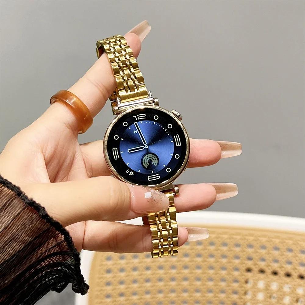 18mm 20mm 22mm Edelstahlarmband für Huawei GT5 41mm 5Pro 42/46mm Dünnes Damenarmband für Samsung Galaxy Watch 7 5 6 40 44mm