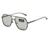 New Metal Polarized Double Beam Pochromic Sunglasses for Men Drive Night Vision Glasses Fashion Shade for Men Women