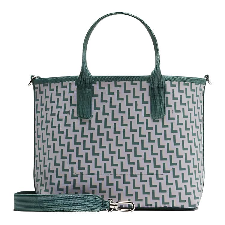 Lululemon Klassische 8L Gestrickte Große Kapazität Tragetasche Einkaufstasche Schulter Crossbody Damen Tote Blau-Grün LW9FTRS-071815