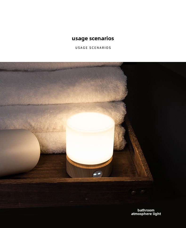 Nordic Rotating Cylindrical Night Light with Breathing Mode