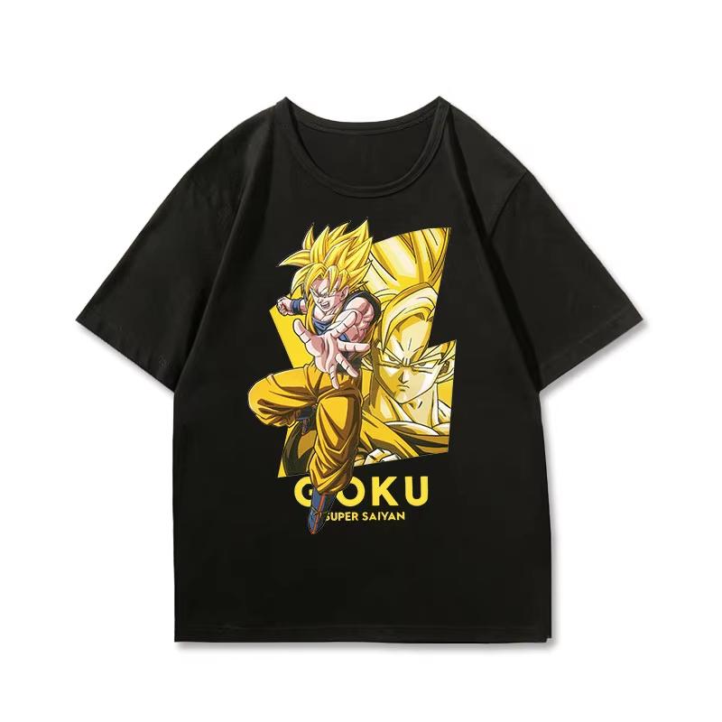 2026 Dragon Ball Joint Short-sleeved T-shirt Unisex's and Women's Dragon Ball Super Clothes Pure Cotton Comfortable and Casual